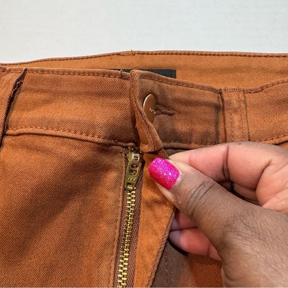 Joe’s Jeans The Callie High Rise Cropped Boot Leather Brown, Size 31 - Picture 5 of 15